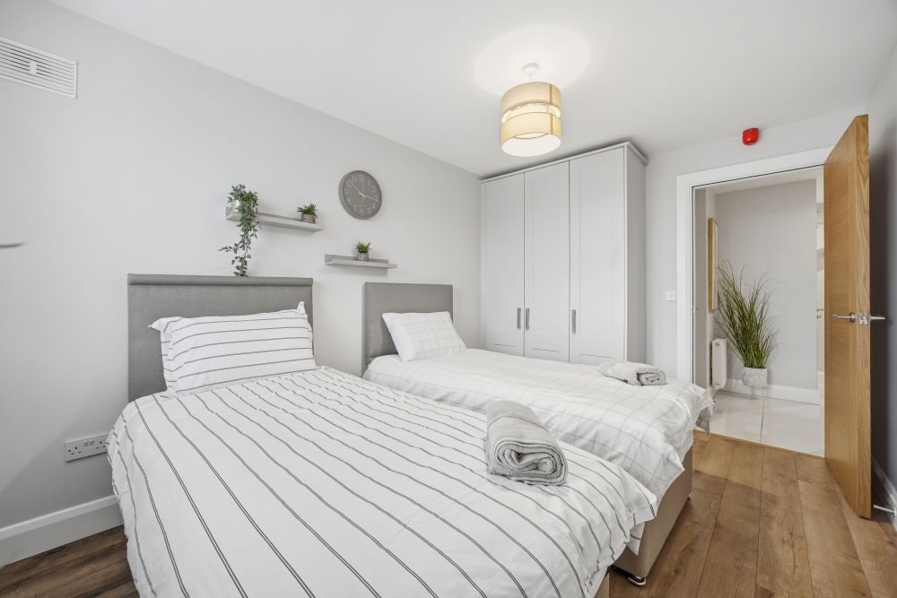 Second bedroom, Luxury Two Bedroom Apartment In Ashbourne