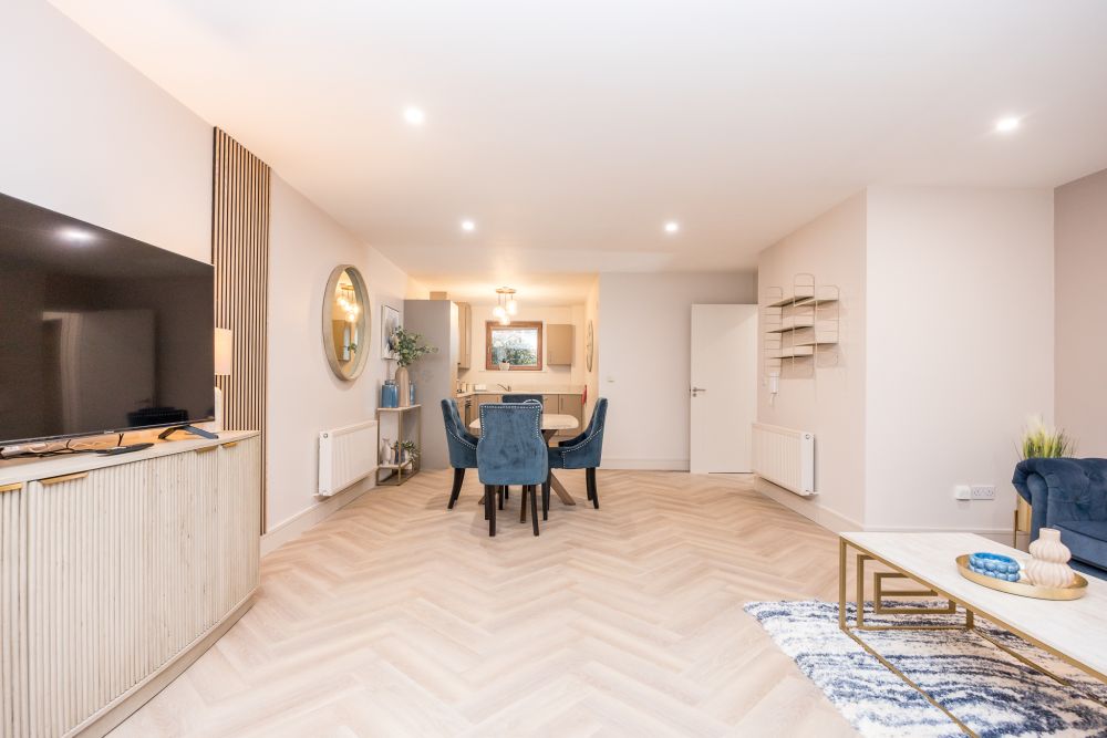 Living room, Spacious New 2 Bedroom Apt