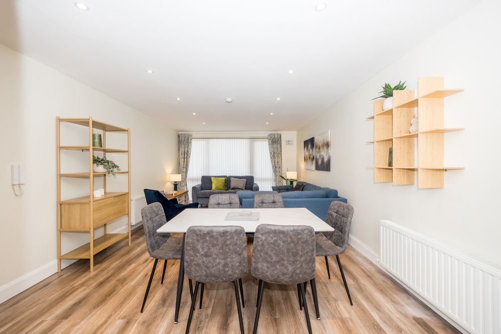 Dining area, Elegant Two Bedroom Apartment On Ground Floor