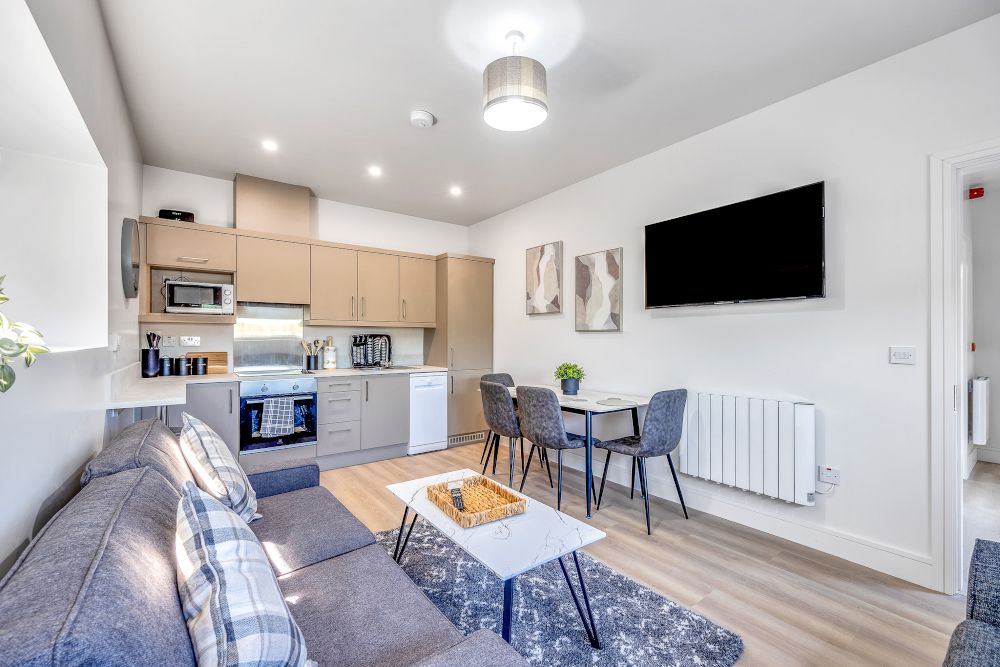 Living room, Two Bedroom Apartment